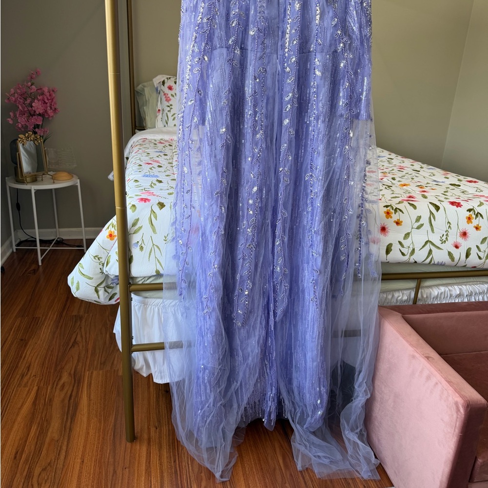 Elegant Lavender Sequin Gown